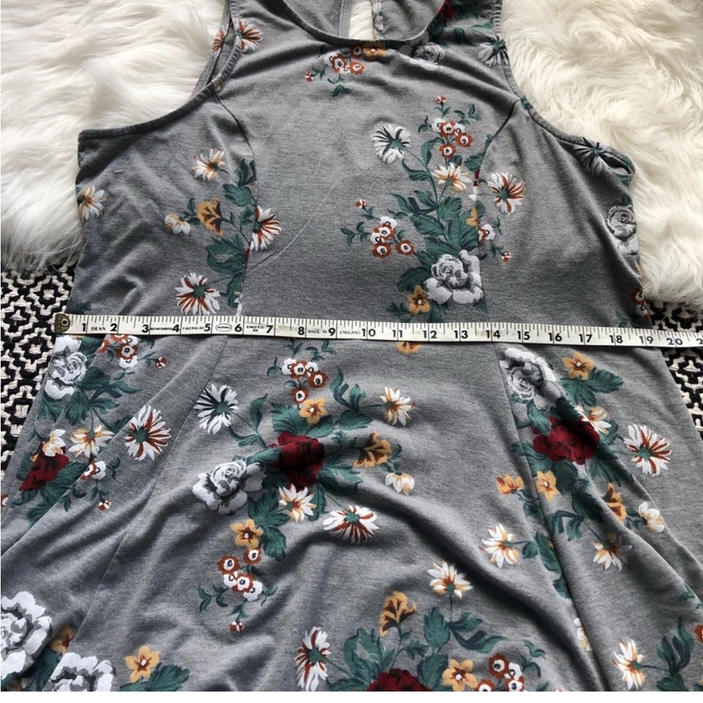 Torrid Grey & Rust Floral Dress - Picture 5 of 6